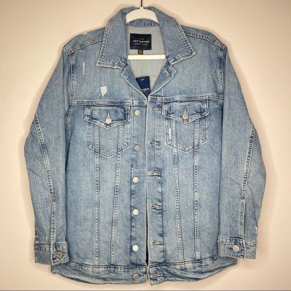 Lucky Brand Tomboy Trucker Oversized Jean Jacket - Picture 9 of 9